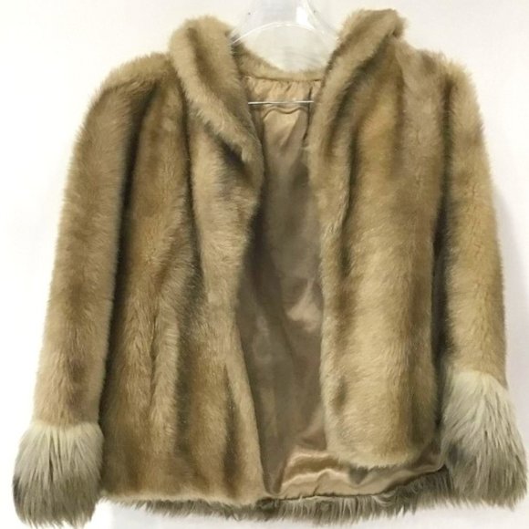 Regina Glenara by Glenoit Vintage Fur Shawl Jacket Coat - Picture 1 of 6